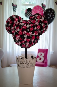 Minnie Mouse ribbon topiary
